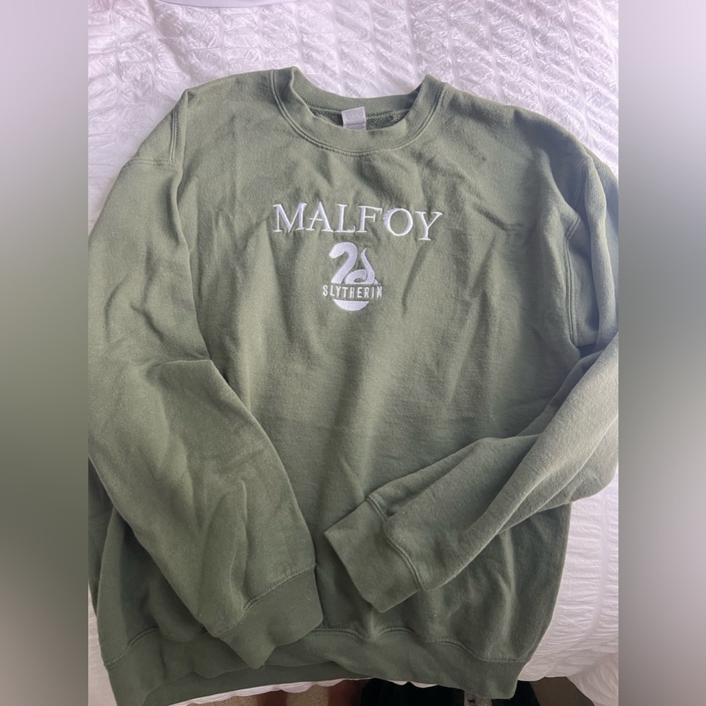 Malfoy green and white crewneck sweatshirt #harrypotter